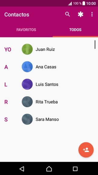 Pulsa el contacto deseado. Pulsa el contacto deseado.