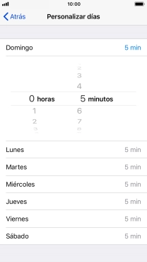 Selecciona el período de tiempo deseado.