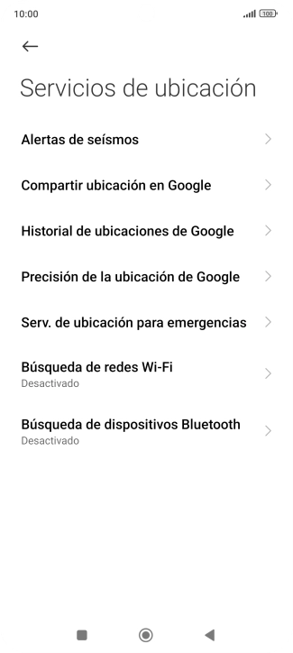 Pulsa Precisión de la ubicación de Google.