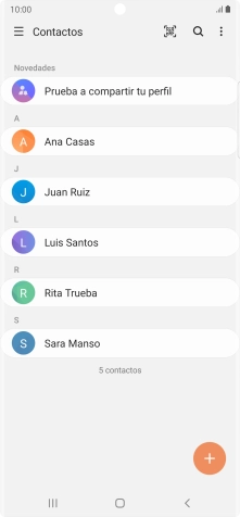 Pulsa el icono de nuevo contacto.