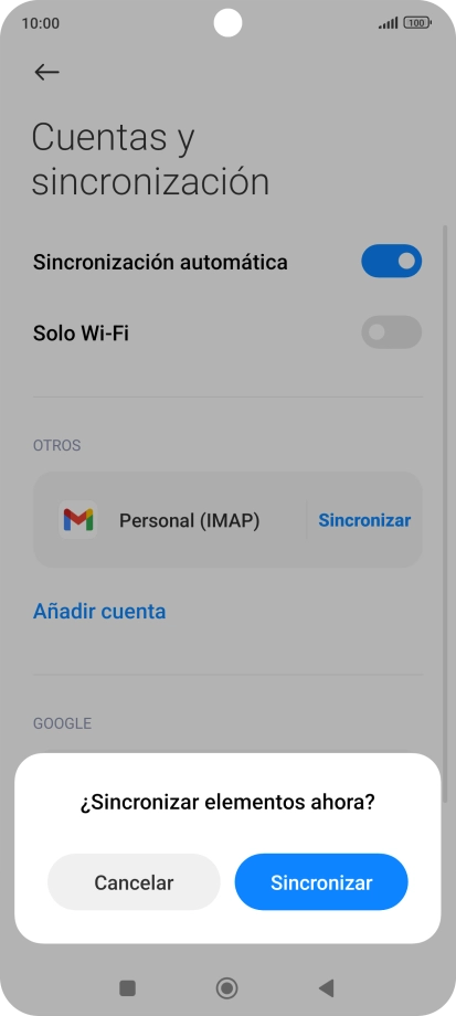 Si activas la función, pulsa Sincronizar. Si activas la función, pulsa Sincronizar.
