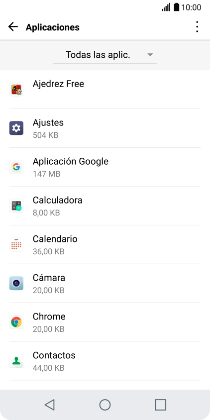 Pulsa la app deseada.