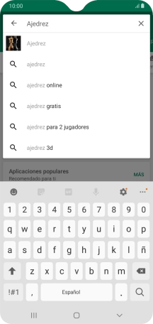 Introduce el nombre del tema o de la app y pulsa el icono de búsqueda.