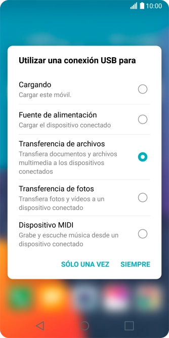 Pulsa Transferencia de archivos. Pulsa Transferencia de archivos.