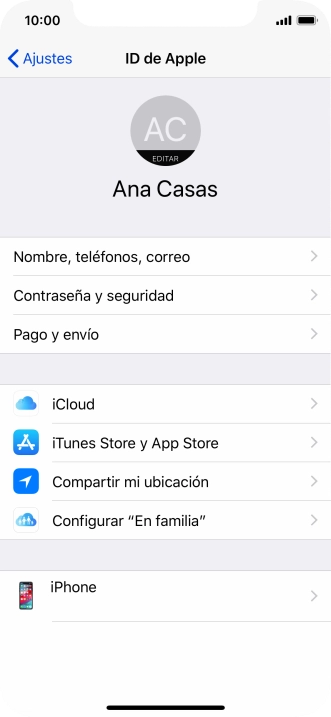 Pulsa iCloud.