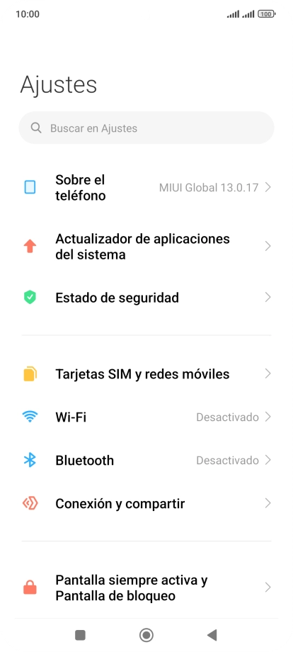 Pulsa Tarjetas SIM y redes móviles.