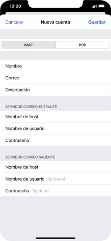 Pulsa Guardar. Ahora se ha configurado tu cuenta de correo electrónico. Si deseas seleccionar más ajustes del servidor de correo de entrada o de salida, continúa con los pasos siguientes.