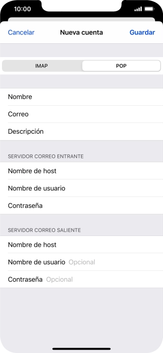 Pulsa Guardar. Ahora se ha configurado tu cuenta de correo electrónico. Si deseas seleccionar más ajustes del servidor de correo de entrada o de salida, continúa con los pasos siguientes.