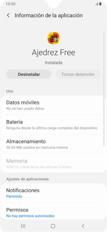 Pulsa Almacenamiento.