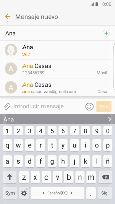 Pulsa el contacto deseado.
