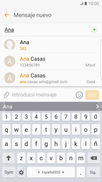 Pulsa el contacto deseado.