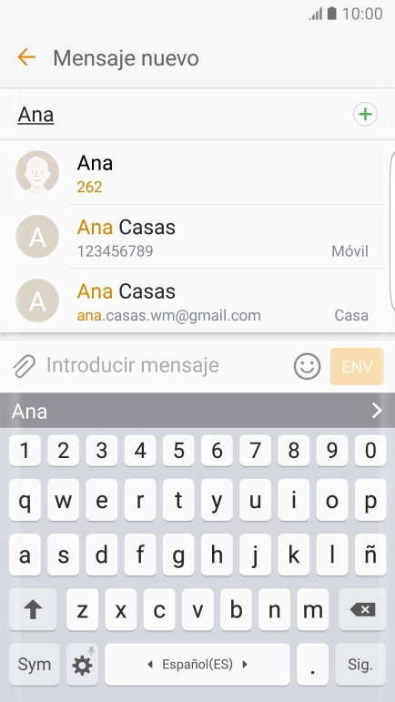 Pulsa el contacto deseado.
