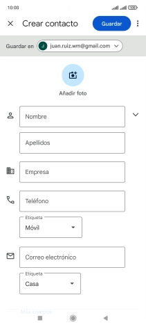 Pulsa la lista desplegable junto a 