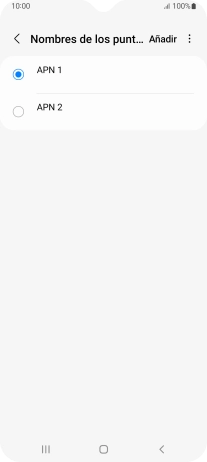 Pulsa en el campo junto a la conexión de datos para activarla.