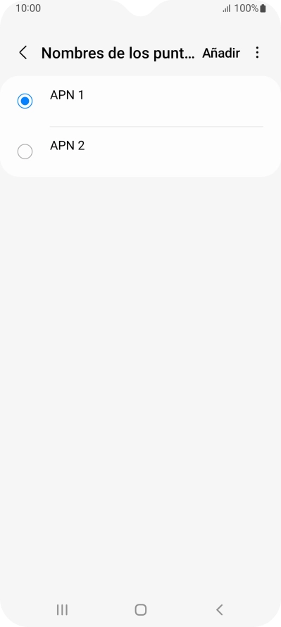 Pulsa en el campo junto a la conexión de datos para activarla.