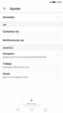 Pulsa la cuenta de correo electrónico deseada.
