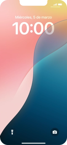 Pulsa en un lugar cualquiera de la pantalla de bloqueo y mantén la pulsación unos instantes.