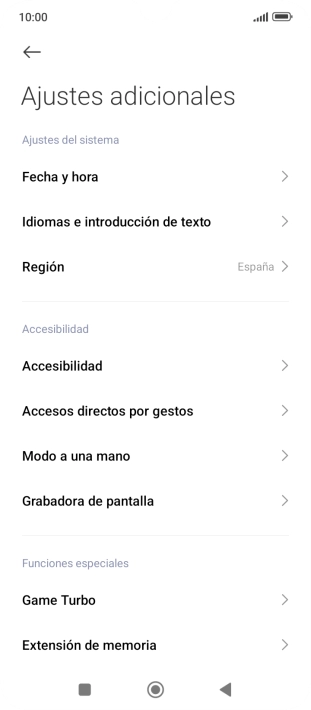 Pulsa Fecha y hora.
