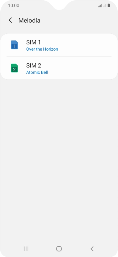 Pulsa la tarjeta SIM deseada.