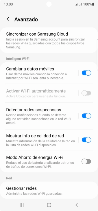 Pulsa el indicador junto a 