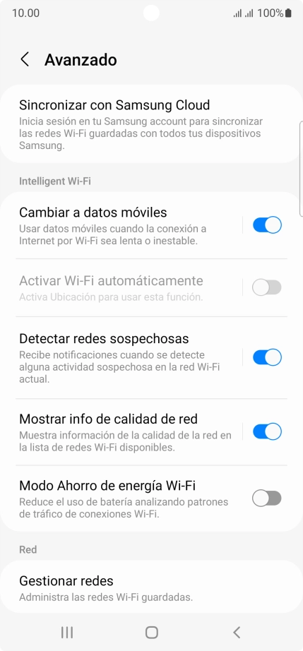 Pulsa el indicador junto a 