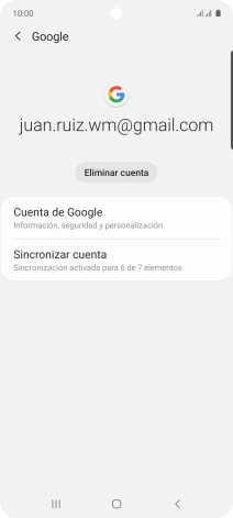 Pulsa Sincronizar cuenta.