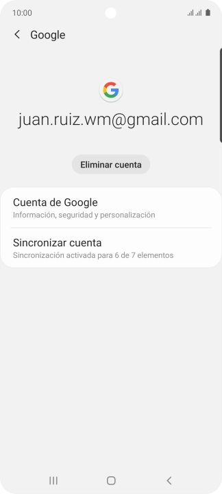 Pulsa Sincronizar cuenta.