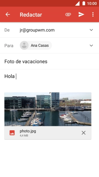Pulsa el icono de enviar.