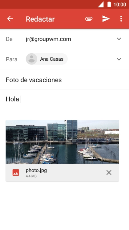 Pulsa el icono de enviar.