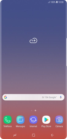 Desliza el dedo hacia arriba por la pantalla.