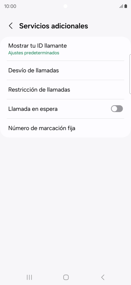 Pulsa Número de marcación fija.