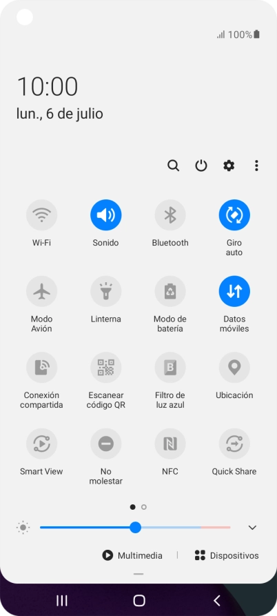 Pulsa el icono de ajustes.