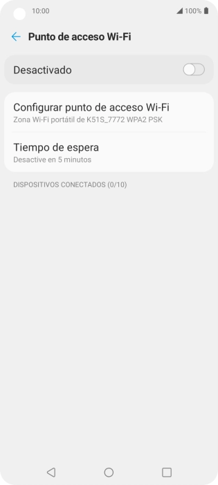 Pulsa Configurar punto de acceso Wi-Fi.