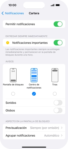 Pulsa el indicador junto a 