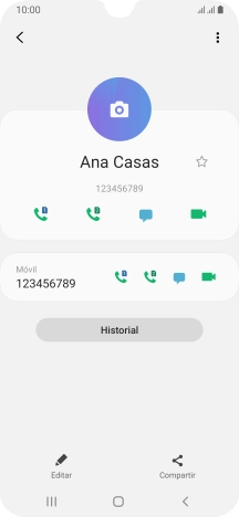 Pulsa la tecla de inicio para terminar y regresar a la pantalla de inicio.