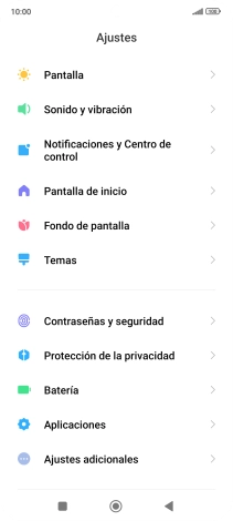 Pulsa Notificaciones y Centro de control.