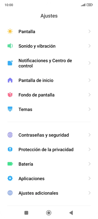 Pulsa Notificaciones y Centro de control.