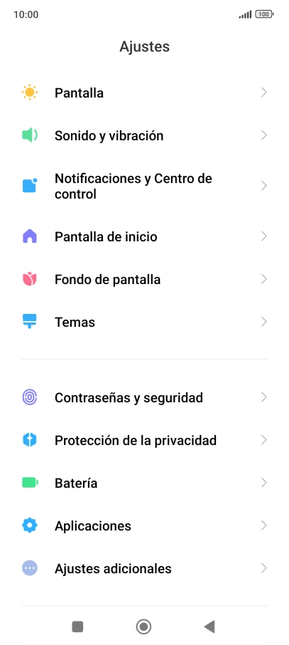 Pulsa Notificaciones y Centro de control.