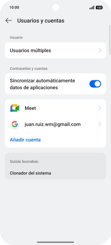 Pulsa Añadir cuenta.