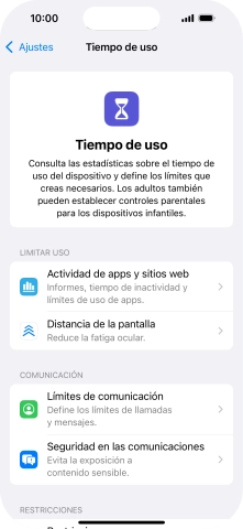 Pulsa Seguridad en las comunicaciones.