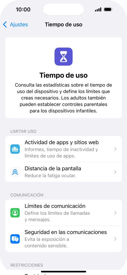 Pulsa Seguridad en las comunicaciones.