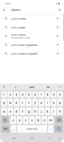 Introduce el nombre del tema o de la app y pulsa el icono de búsqueda.