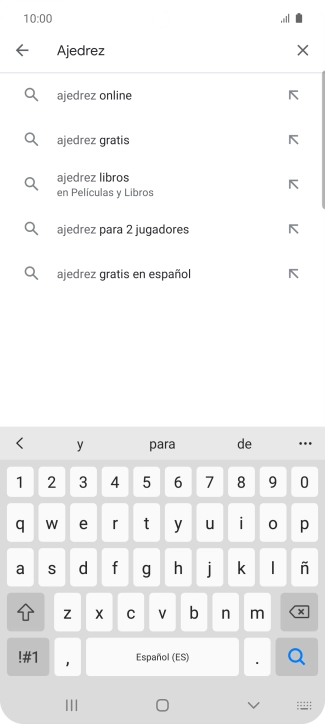 Introduce el nombre del tema o de la app y pulsa el icono de búsqueda.
