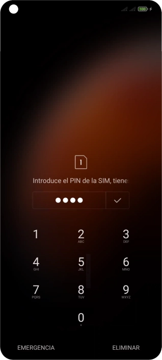 Si lo solicita el teléfono, introduce el código PIN y pulsa el icono de aceptar.