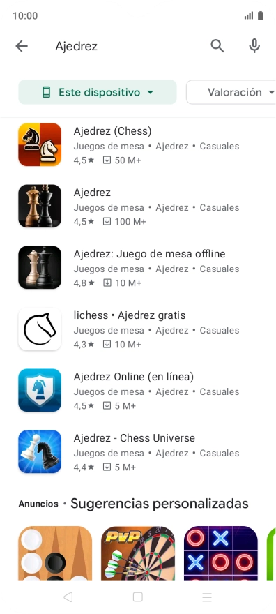 Pulsa la app deseada.
