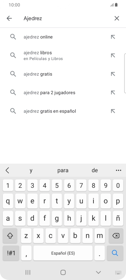 Introduce el nombre del tema o de la app y pulsa el icono de búsqueda.