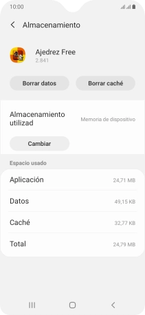 Pulsa Borrar caché.