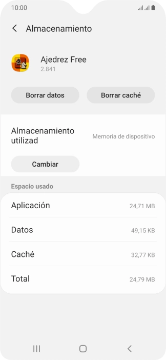 Pulsa Borrar caché.