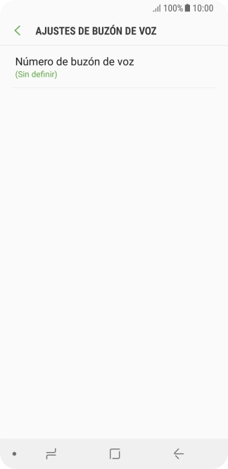 Pulsa Número de buzón de voz.