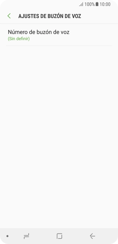 Pulsa Número de buzón de voz.